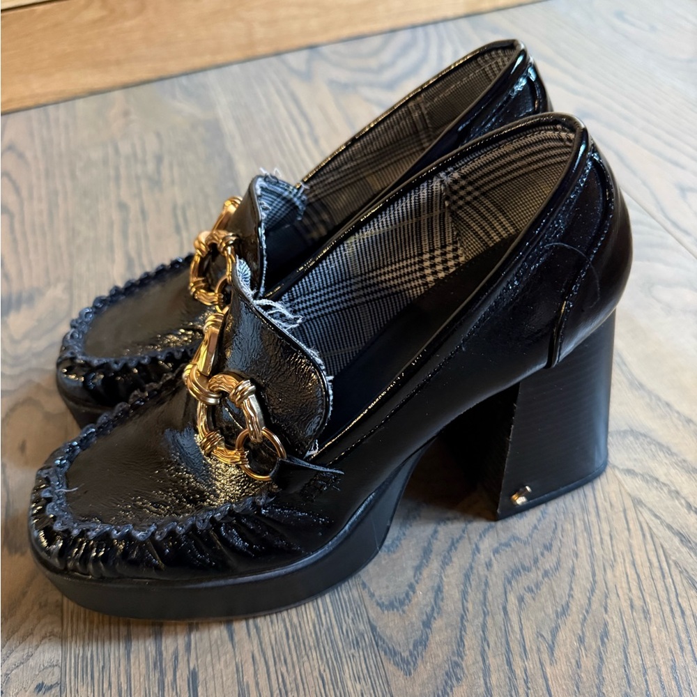 Circus NY by Sam Edelman Susie platform loafers in black gloss, size 9 EUC. - Picture 5 of 7